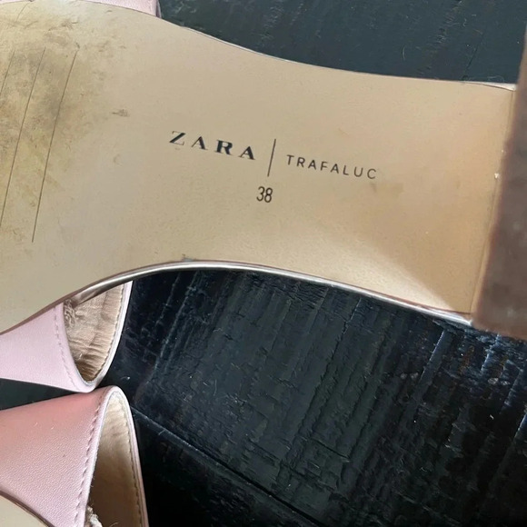 ZARA BLOCK HEEL sandal Two toned SZ 38 - Picture 4 of 7